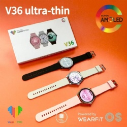 Newest Watch Wholesale Big Discount V36 Smart Watch Round Amoled Screen Smart Watch Ultra Thin Round Smartwatch for Ladies Women